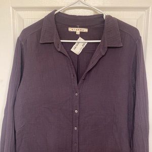 NWT Xirena scout shirt Sz M in Cisco Fog (purple color)